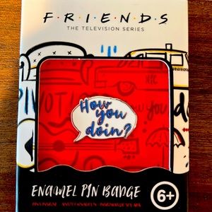 “Friends” How you doin? Conversation Bubble Enamel Pin New In Box Gift